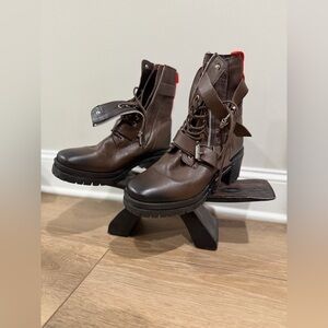 Charles by Charles David Dark Brown Leather Boots
